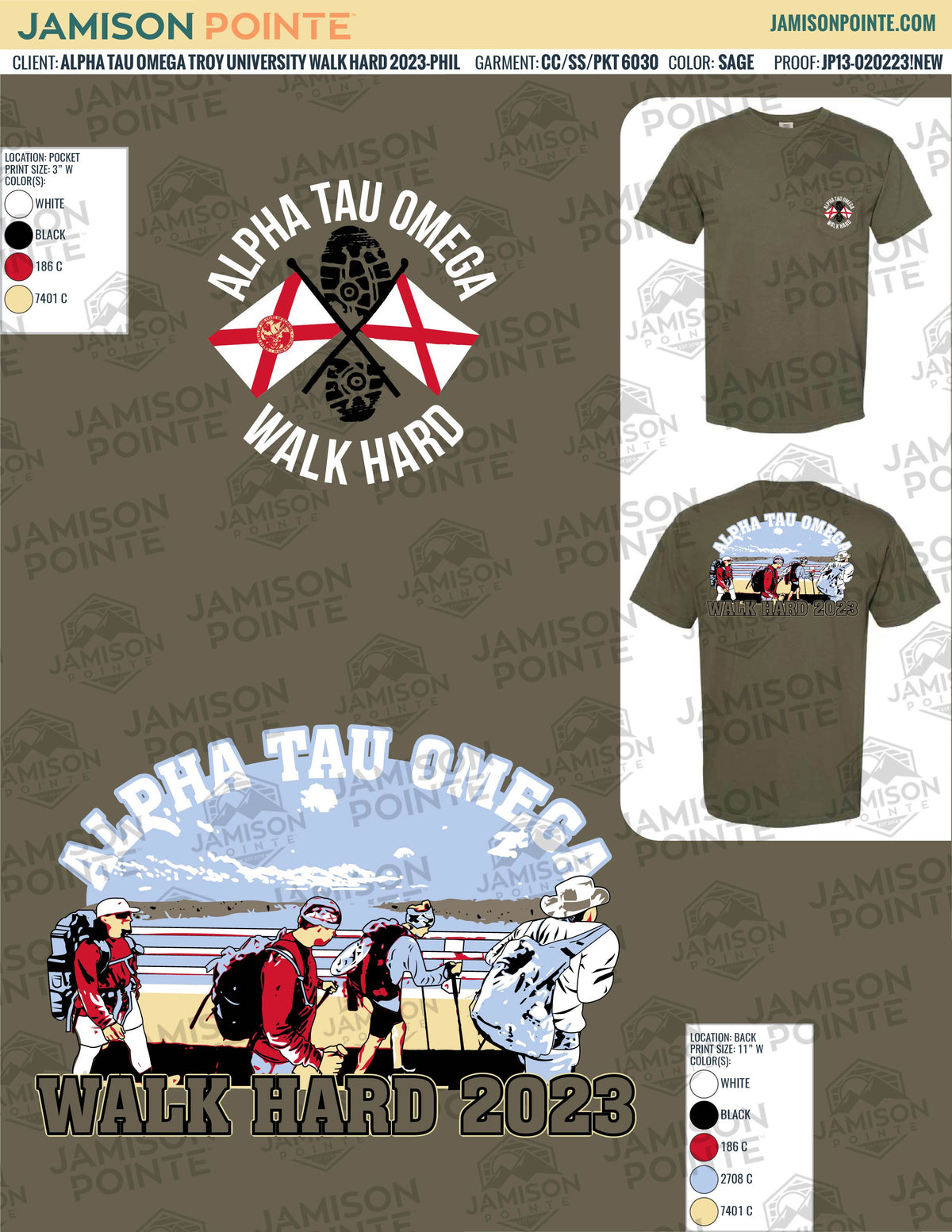 Alpha Tau Omega Troy University Walk Hard T-Shirt