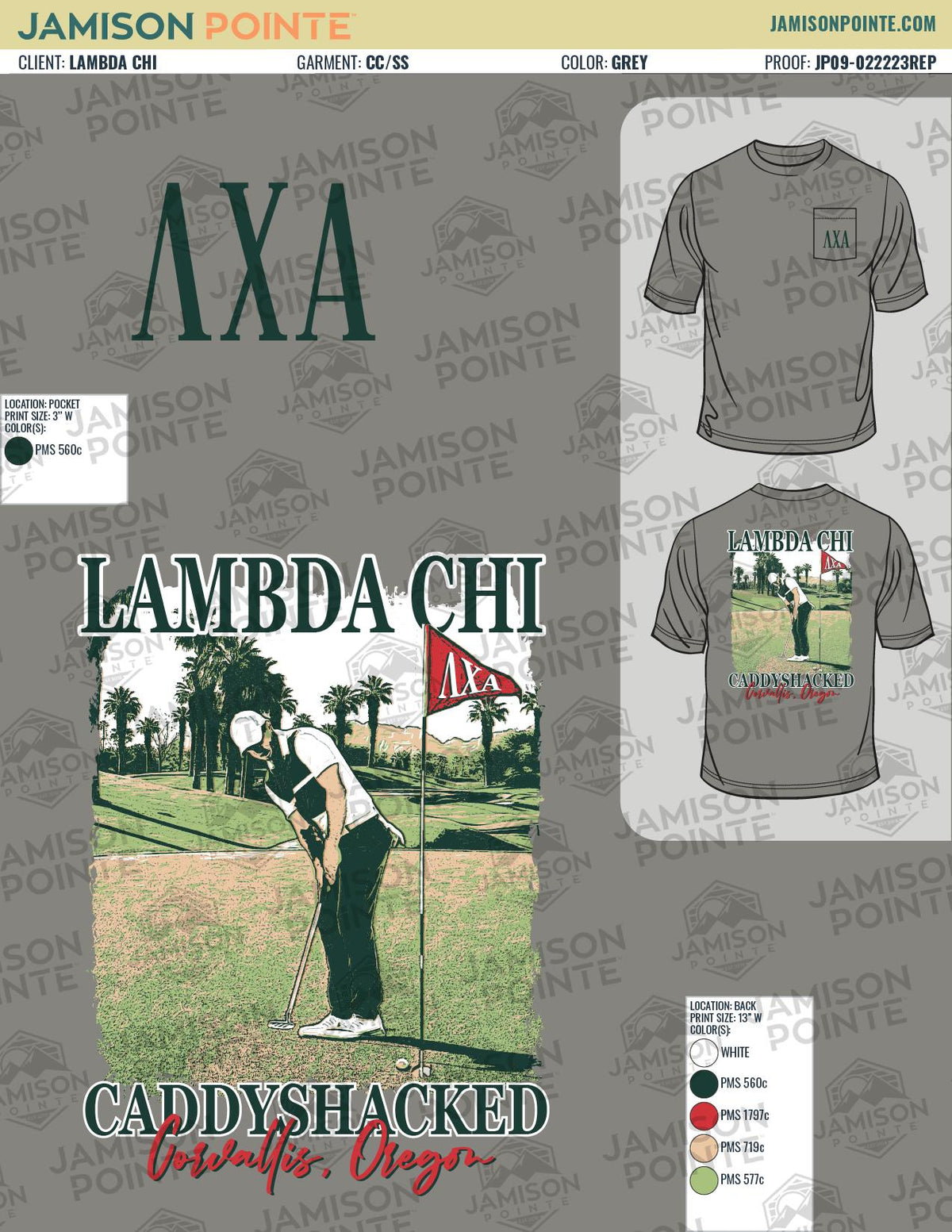 Lambda Chi Alpha Oregon State University Caddy Shacked T-Shirt