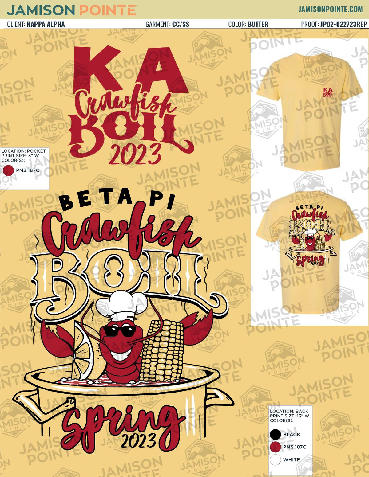 Kappa Alpha Order Presbyterian College Crawfish Boil T-Shirt