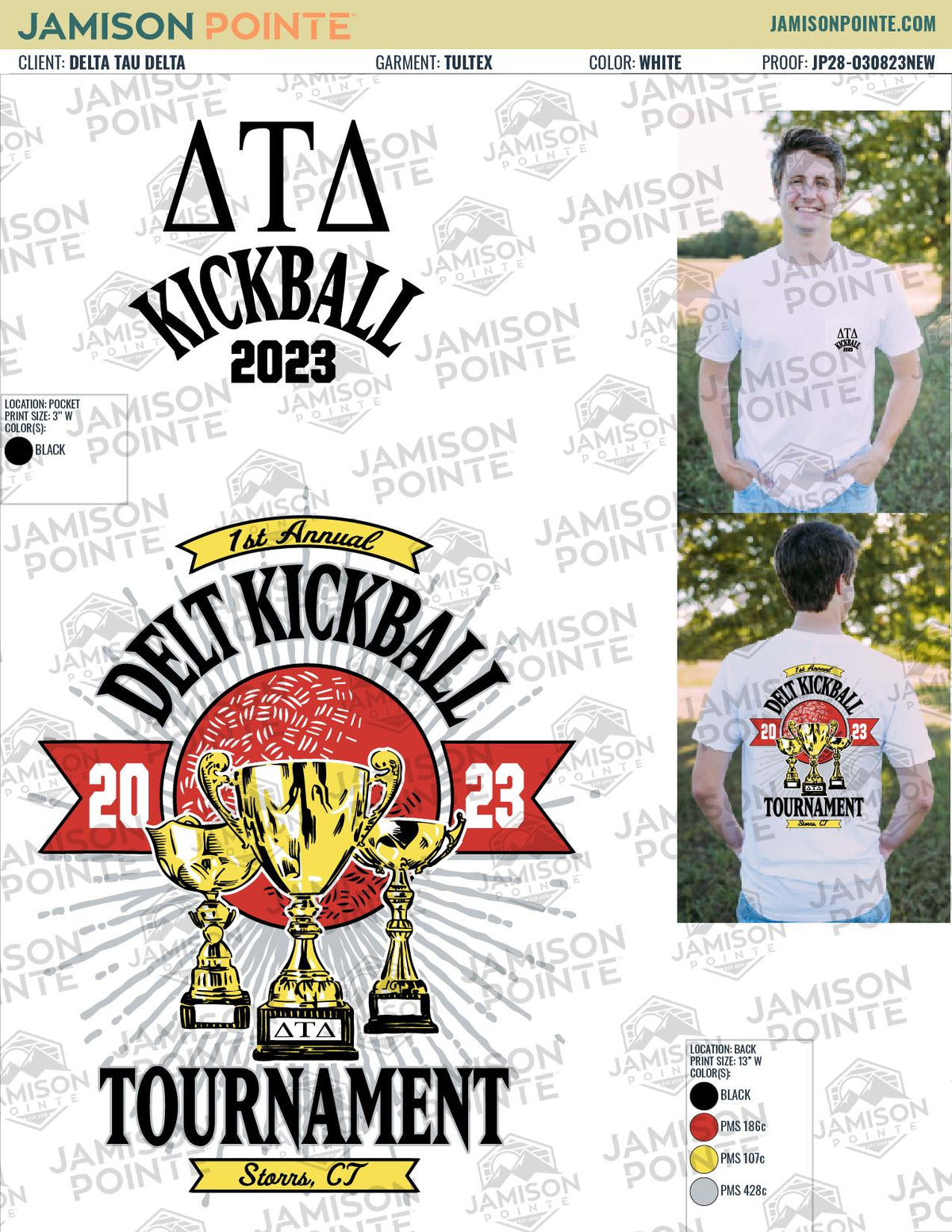 Delta Tau Delta University of Connecticut Kickball T-Shirt