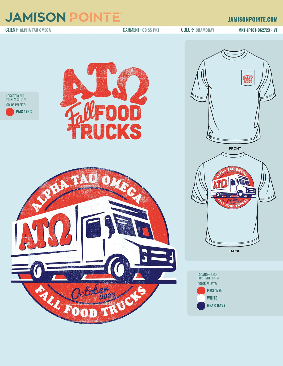 Alpha Tau Omega Food Truck Philanthropy T-Shirt