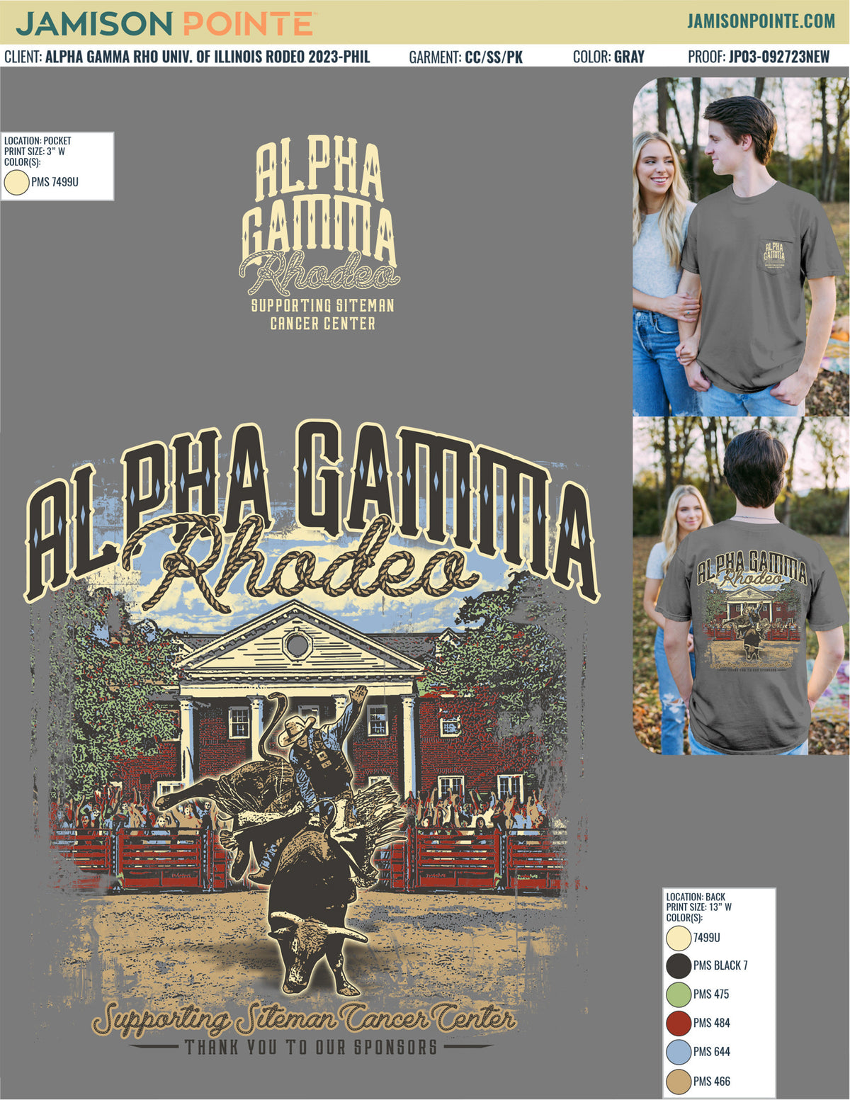 Alpha Gamma Rho University of Illinois Rodeo T-Shirt