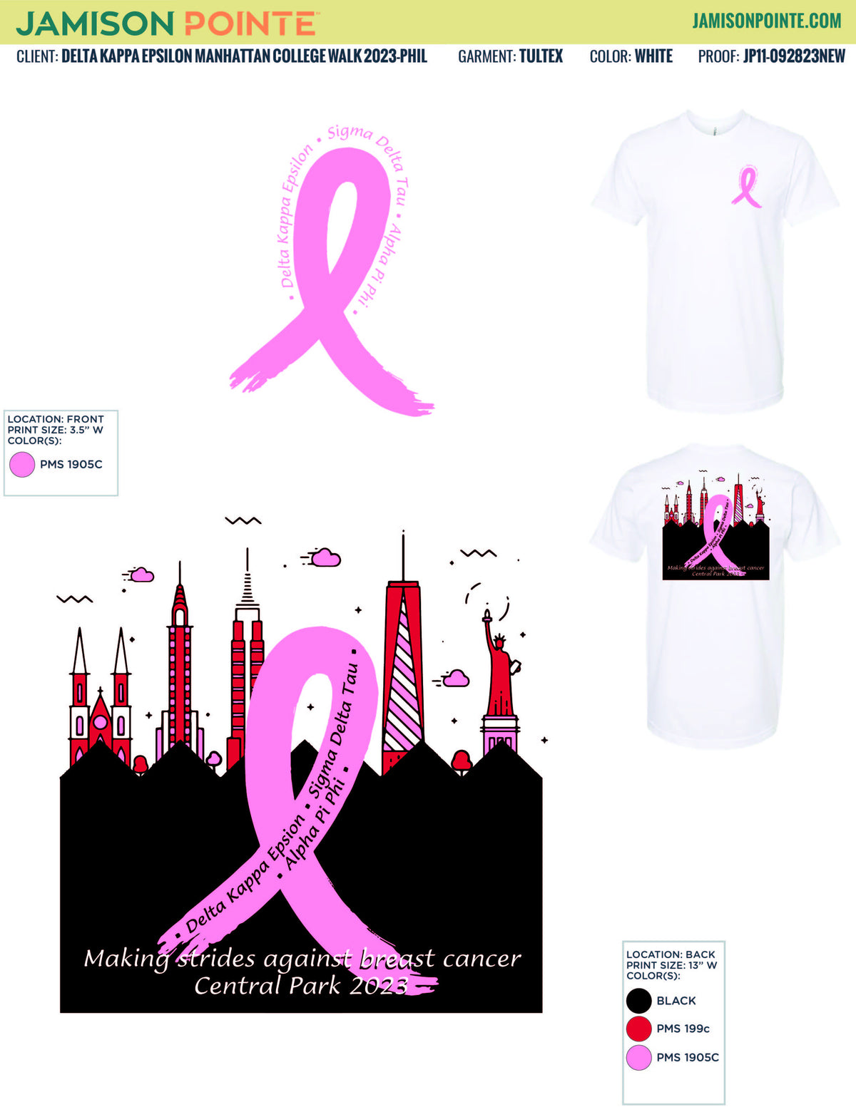 Delta Kappa Epsilon Manhattan College Walk T-Shirt