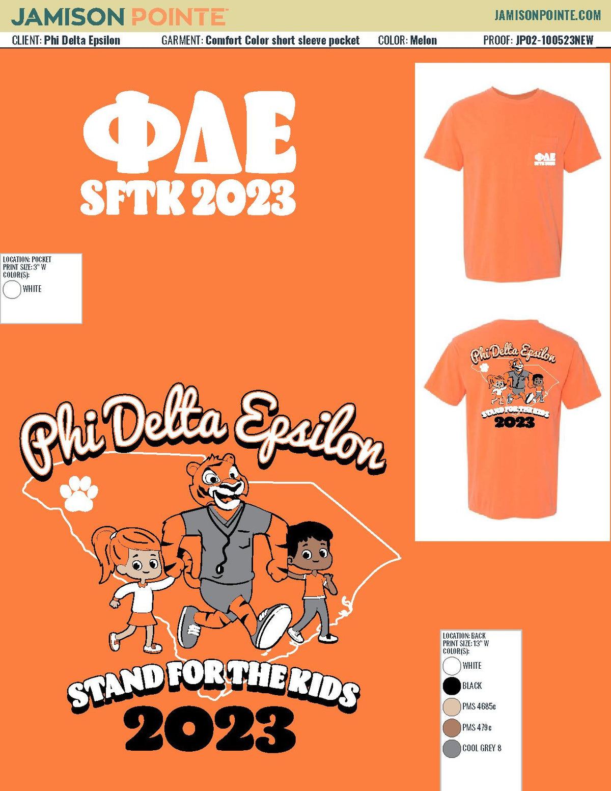 Phi Delta Epsilon Clemson University Stand for the Kids T-Shirt