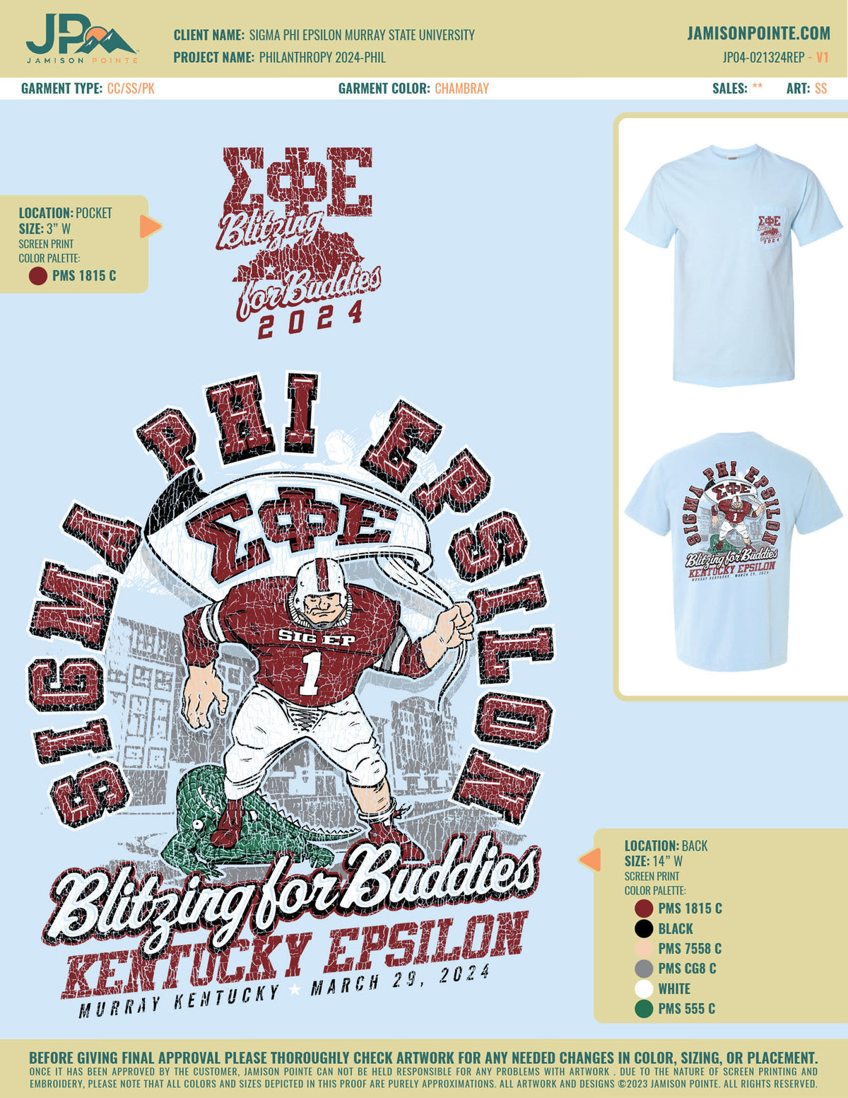 Sigma Phi Epsilon Murray State University Philanthropy T-Shirt