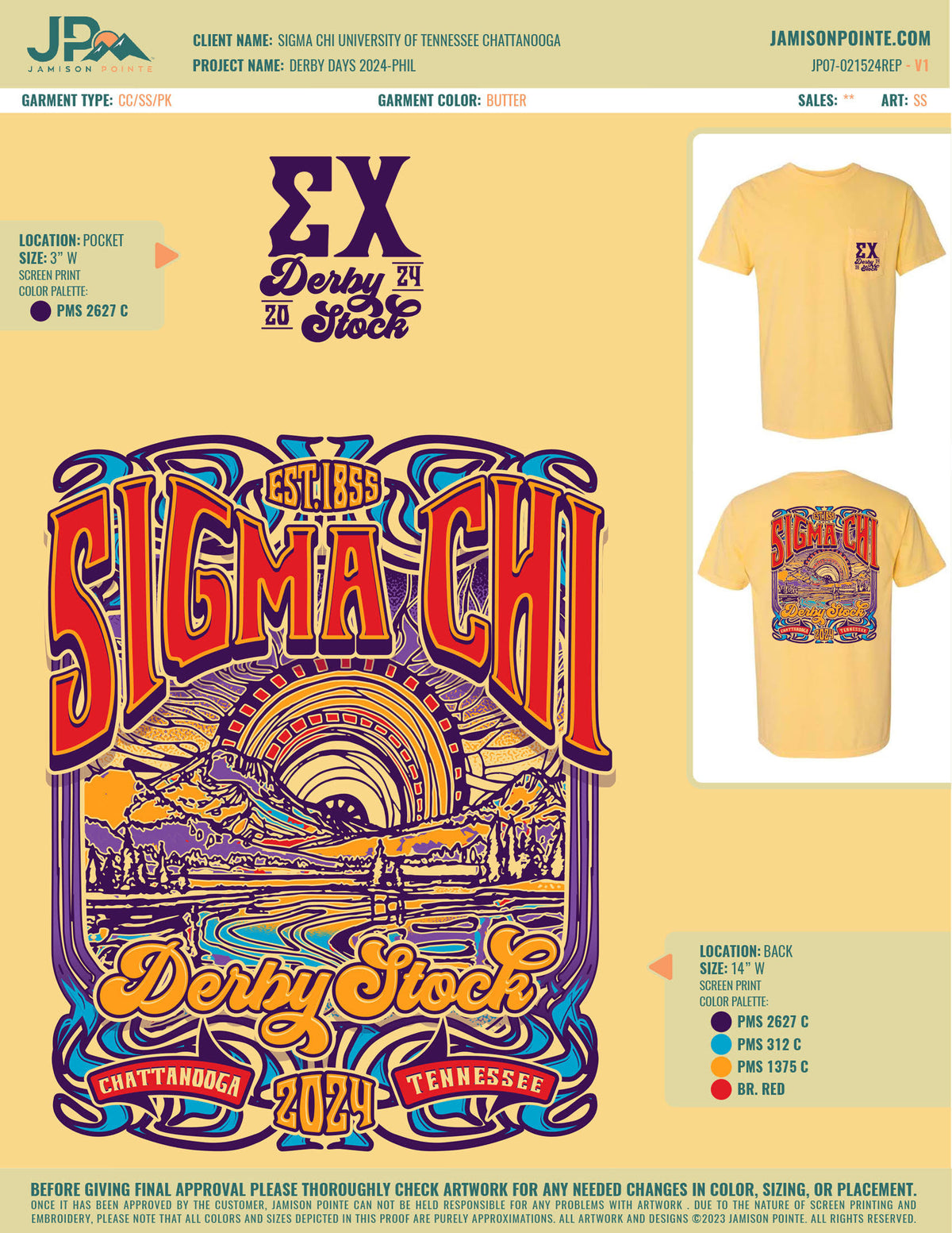 Sigma Chi University of Tennessee Chattanooga Derby Days T-Shirt