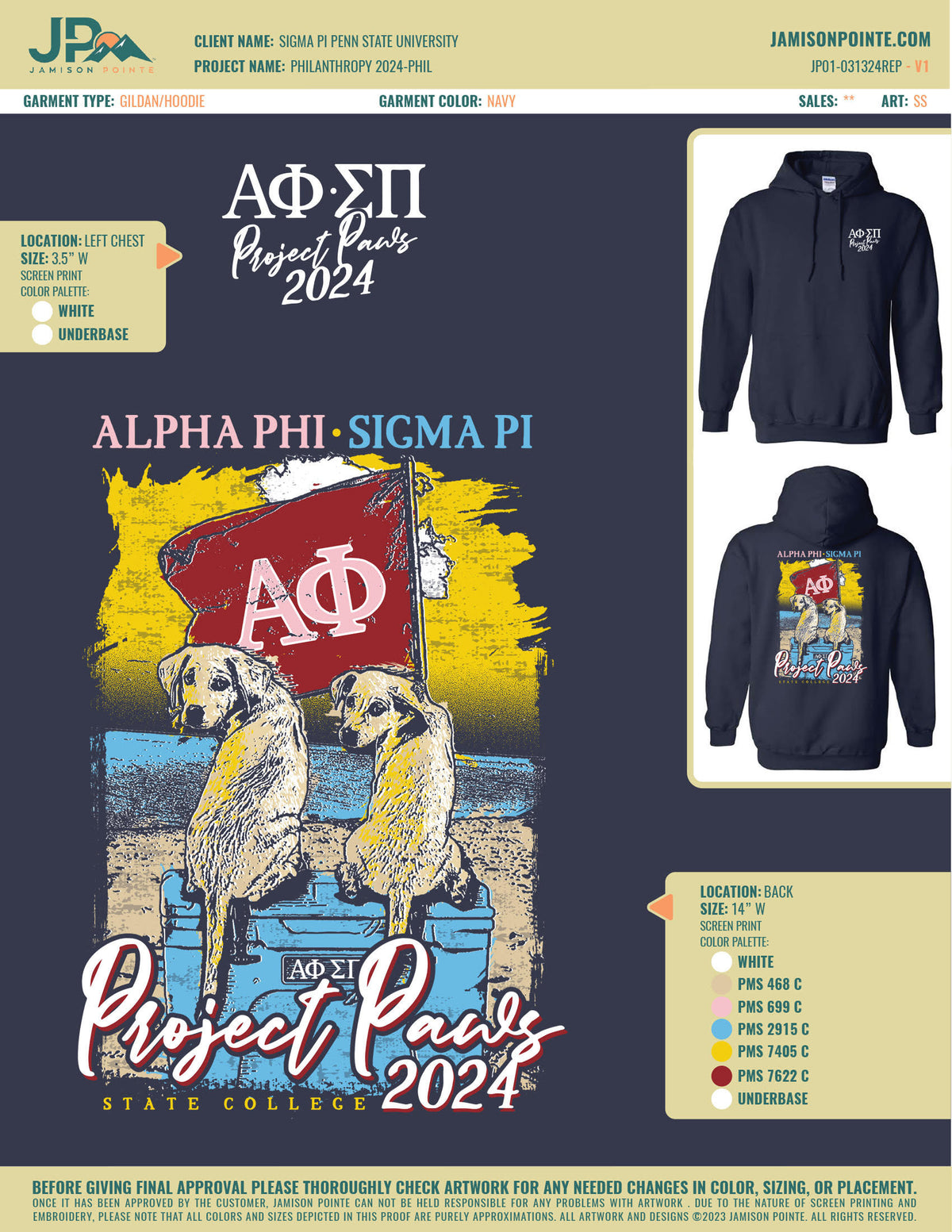 Sigma Pi Penn State University Philanthropy T-Shirt