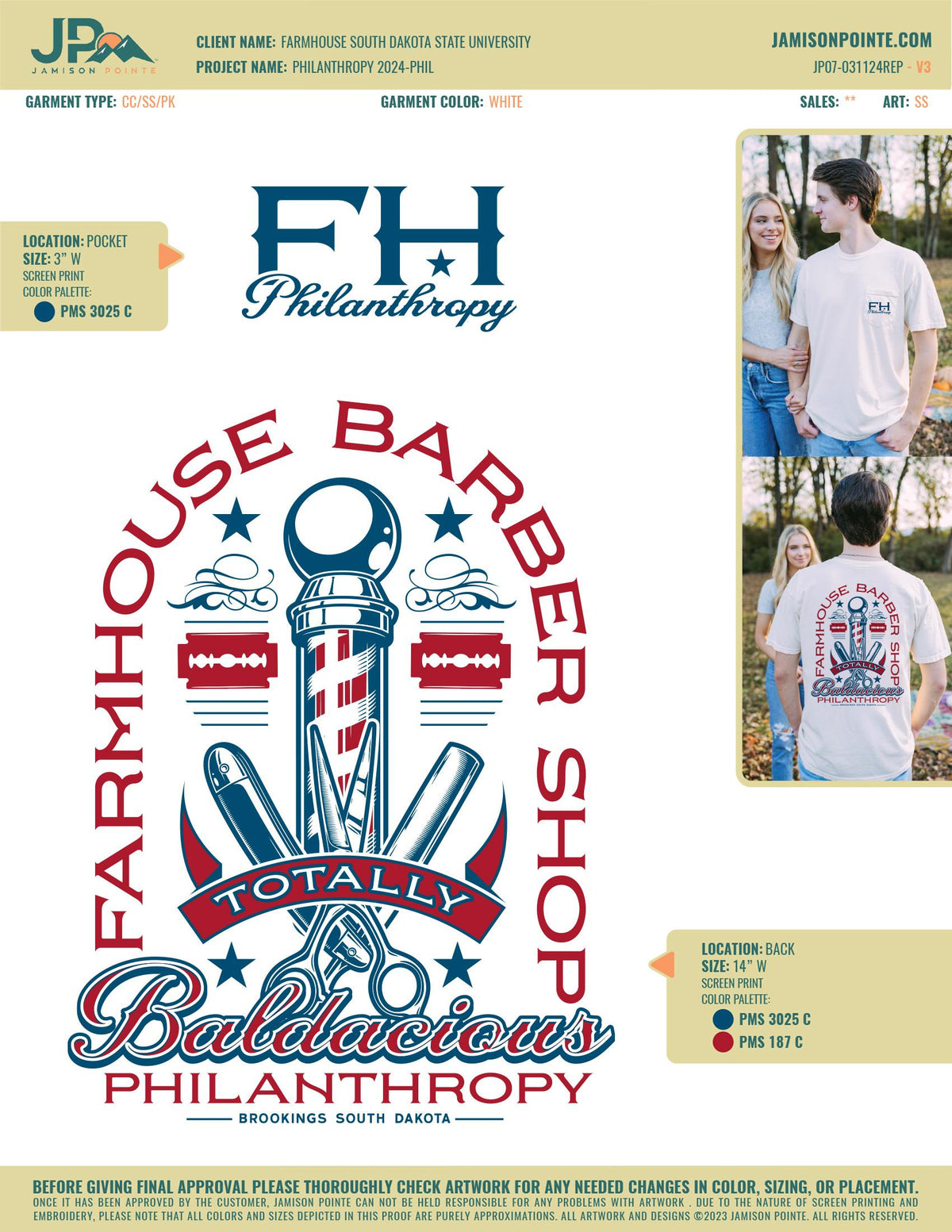 FarmHouse South Dakota State University Philanthropy T-Shirt