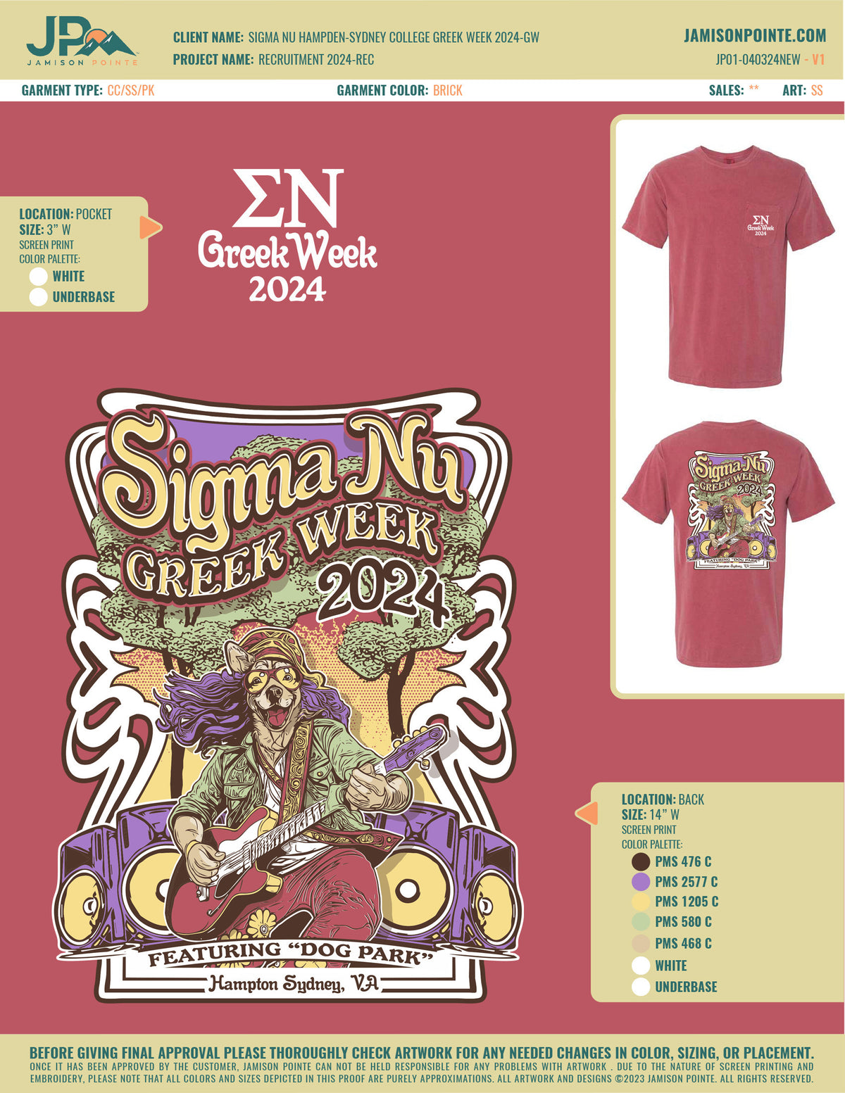 Sigma Nu Hampden-Sydney College Greek Week T-Shirt