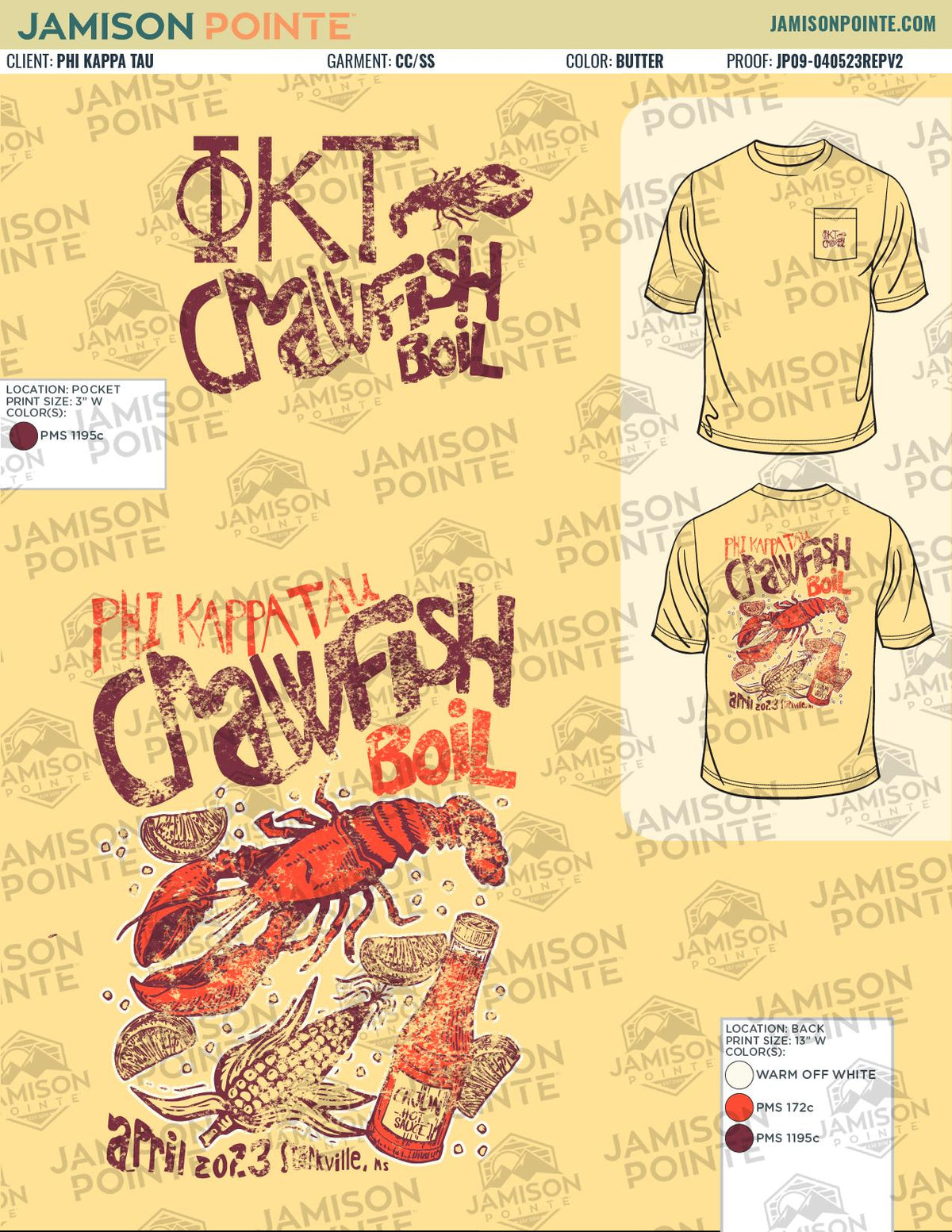 Phi Kappa Tau Mississippi State University Alumni Crawfish Boil T-Shirt