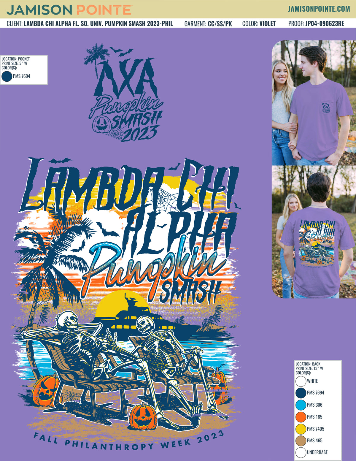 Lambda Chi Alpha Florida Southern University Pumpkin Smash T-Shirt