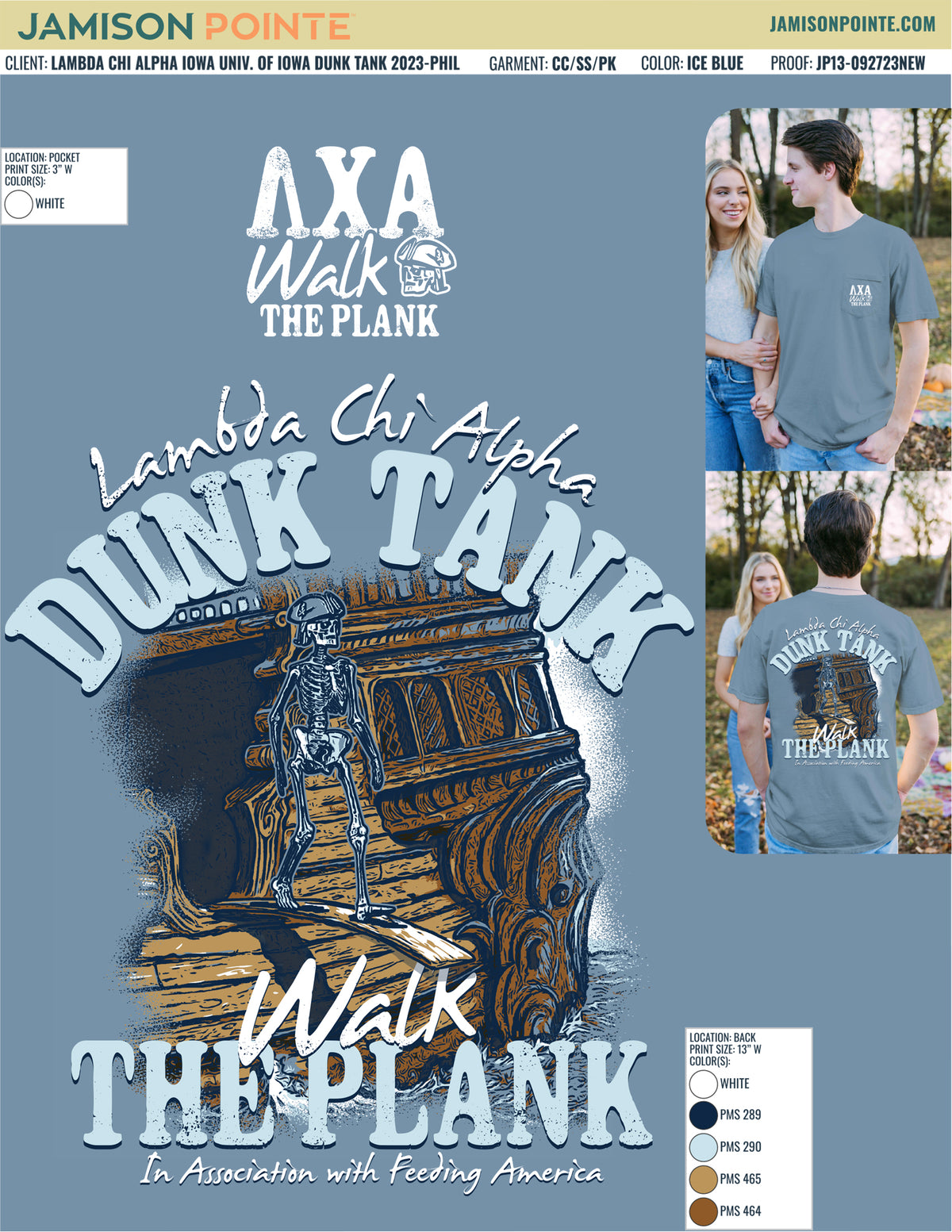 Lambda Chi Alpha Iowa University of Iowa Dunk Tank T-Shirt