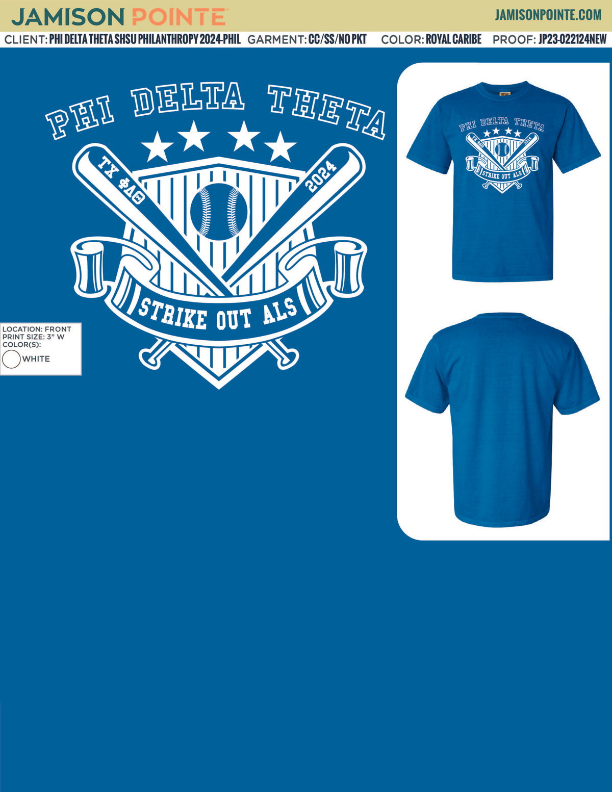 Phi Delta Theta Sam Houston State University Philanthropy T-Shirt