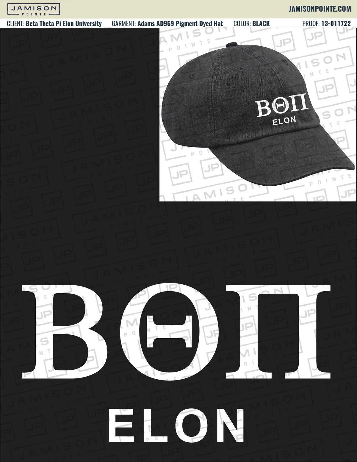 Beta Theta Pi Elon University Hats