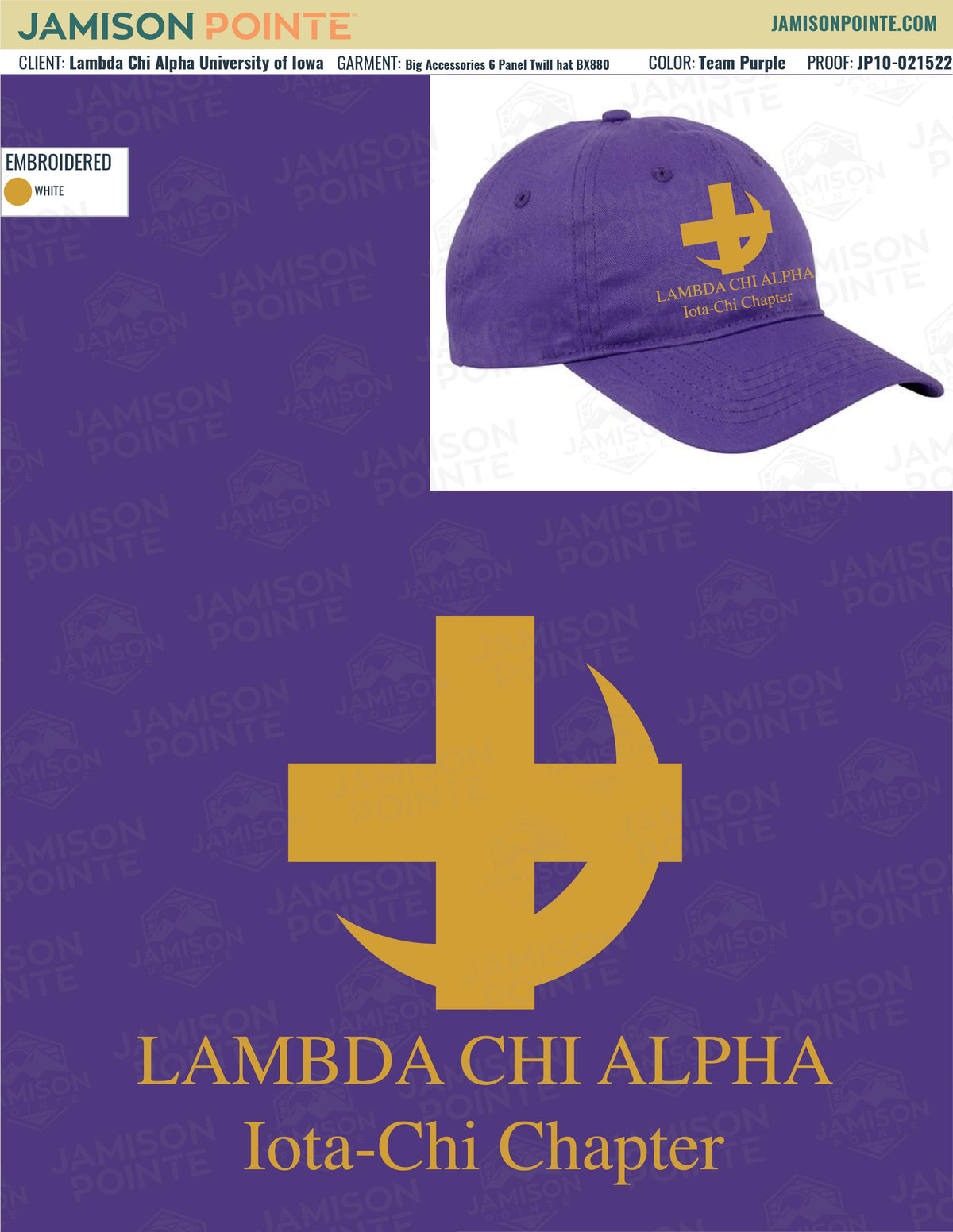Lambda Chi Alpha University of Iowa Hats