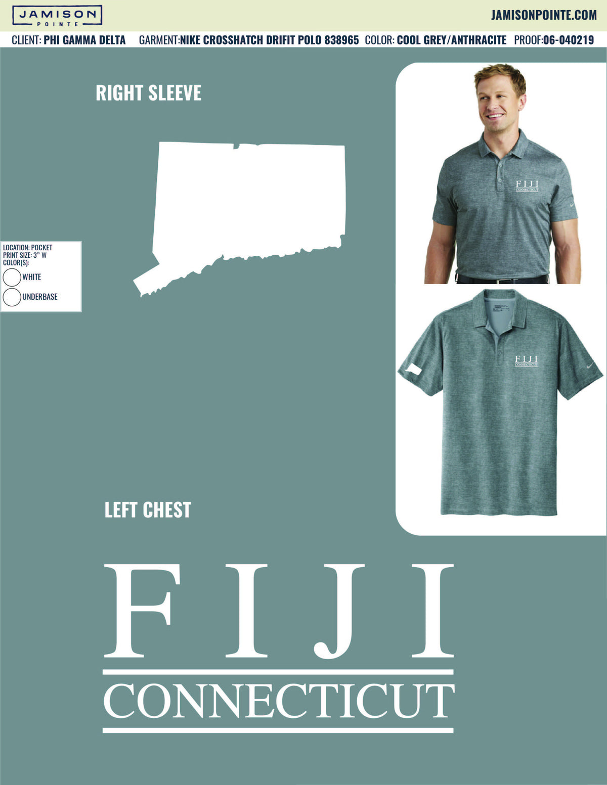 Phi Gamma Delta University of Connecticut Polos