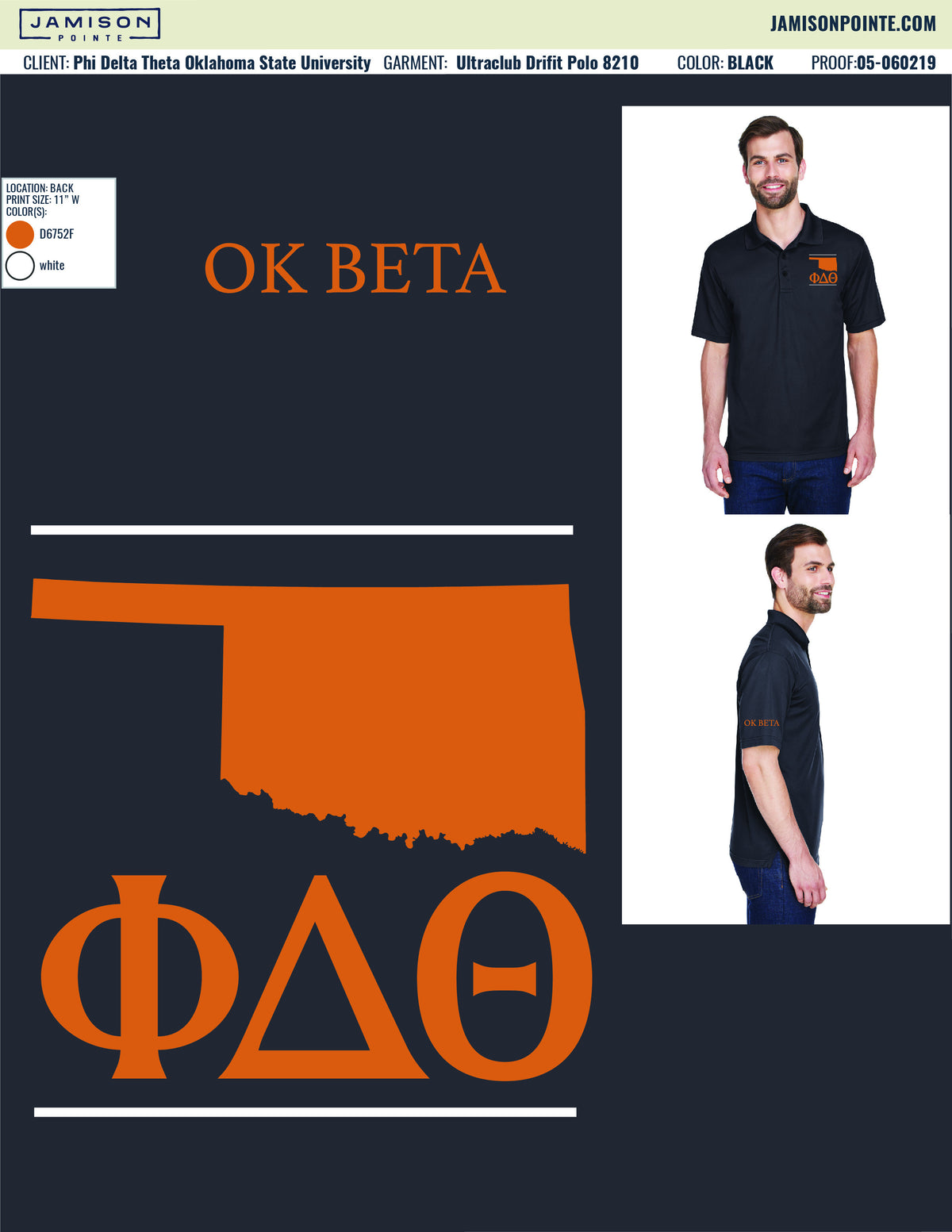 Phi Delta Theta Oklahoma State University Gameday Polos