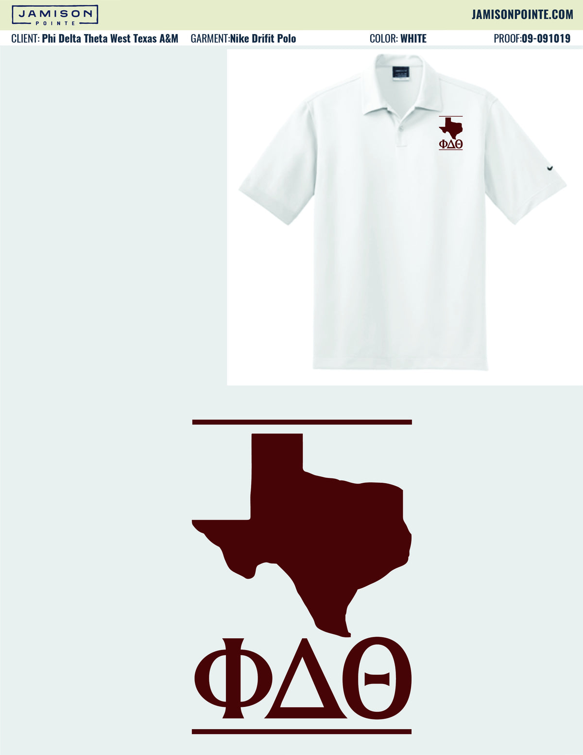 Phi Delta Theta West Texas A&amp;M University Polos