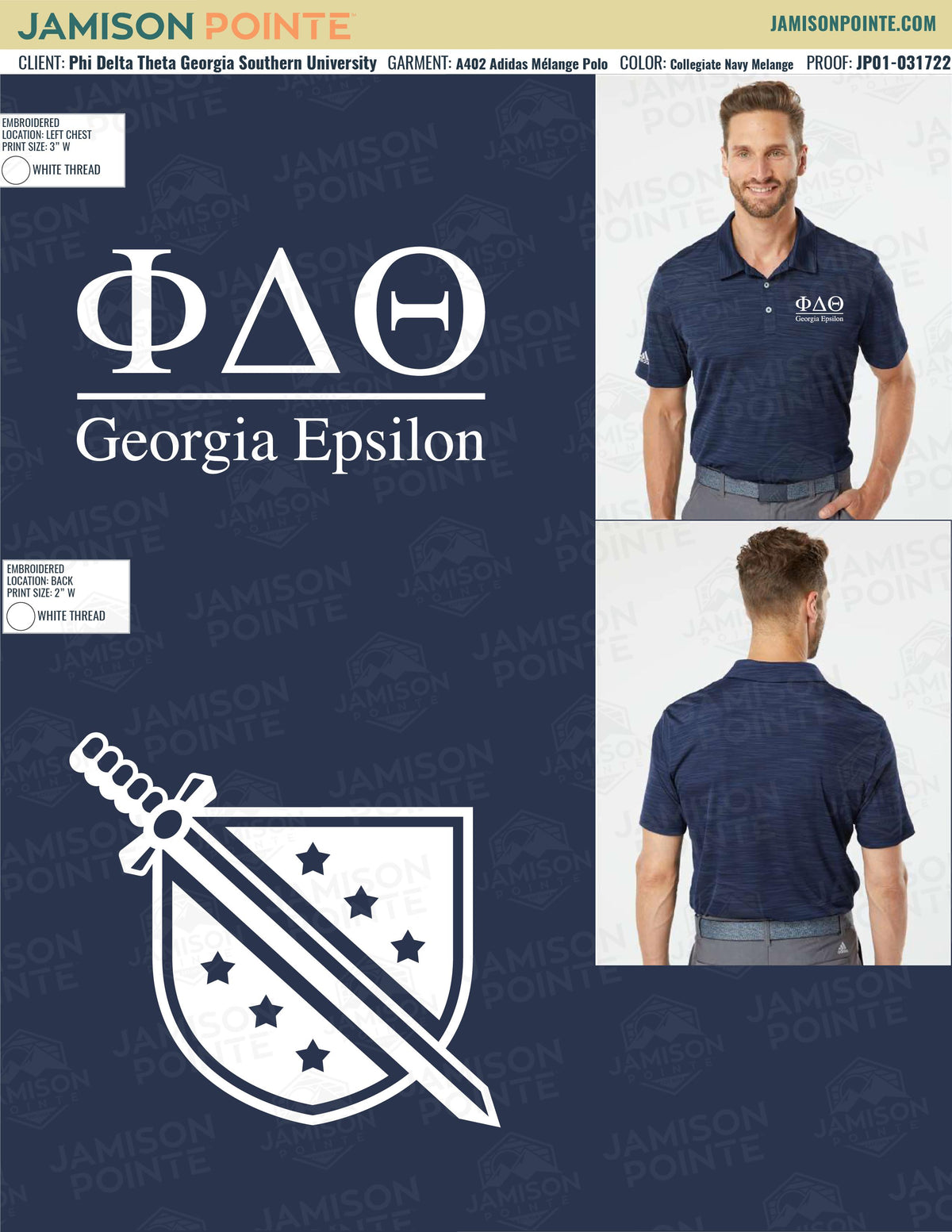 Phi Delta Theta Georgia Southern University Polo
