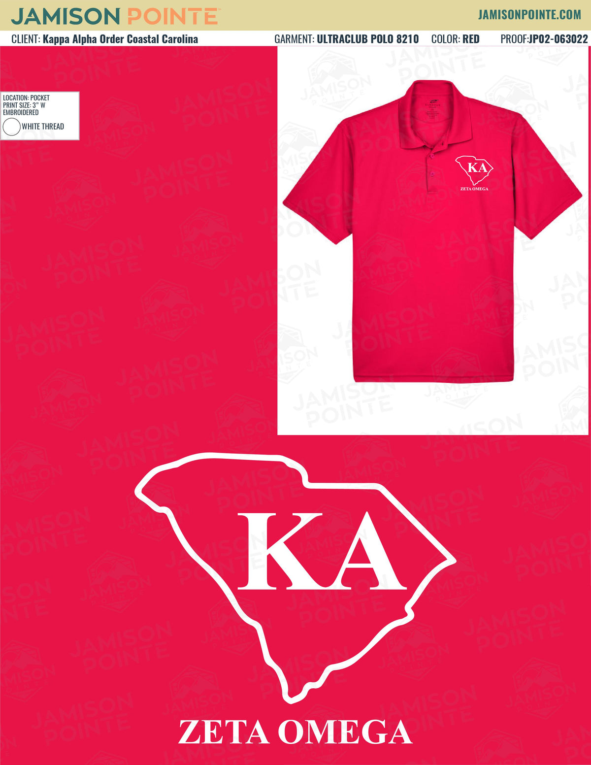 Kappa Alpha Order Coastal Carolina University Polos