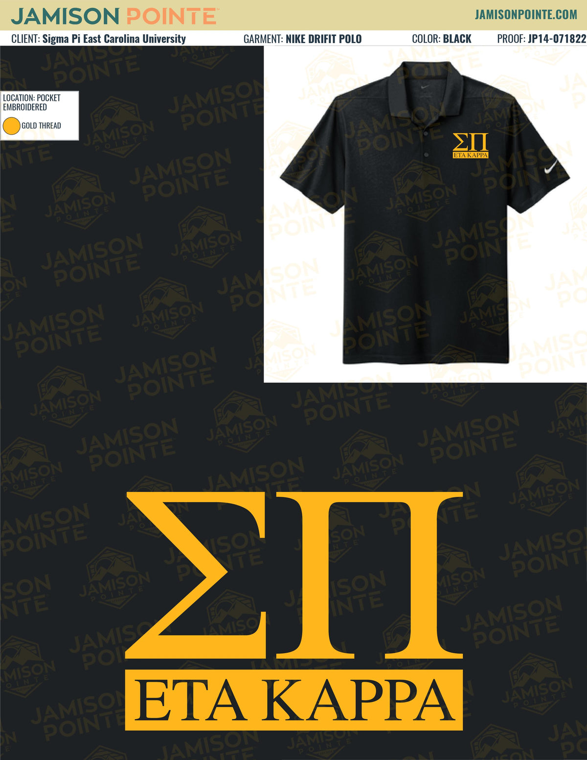 Sigma Pi East Carolina University Fall Polos