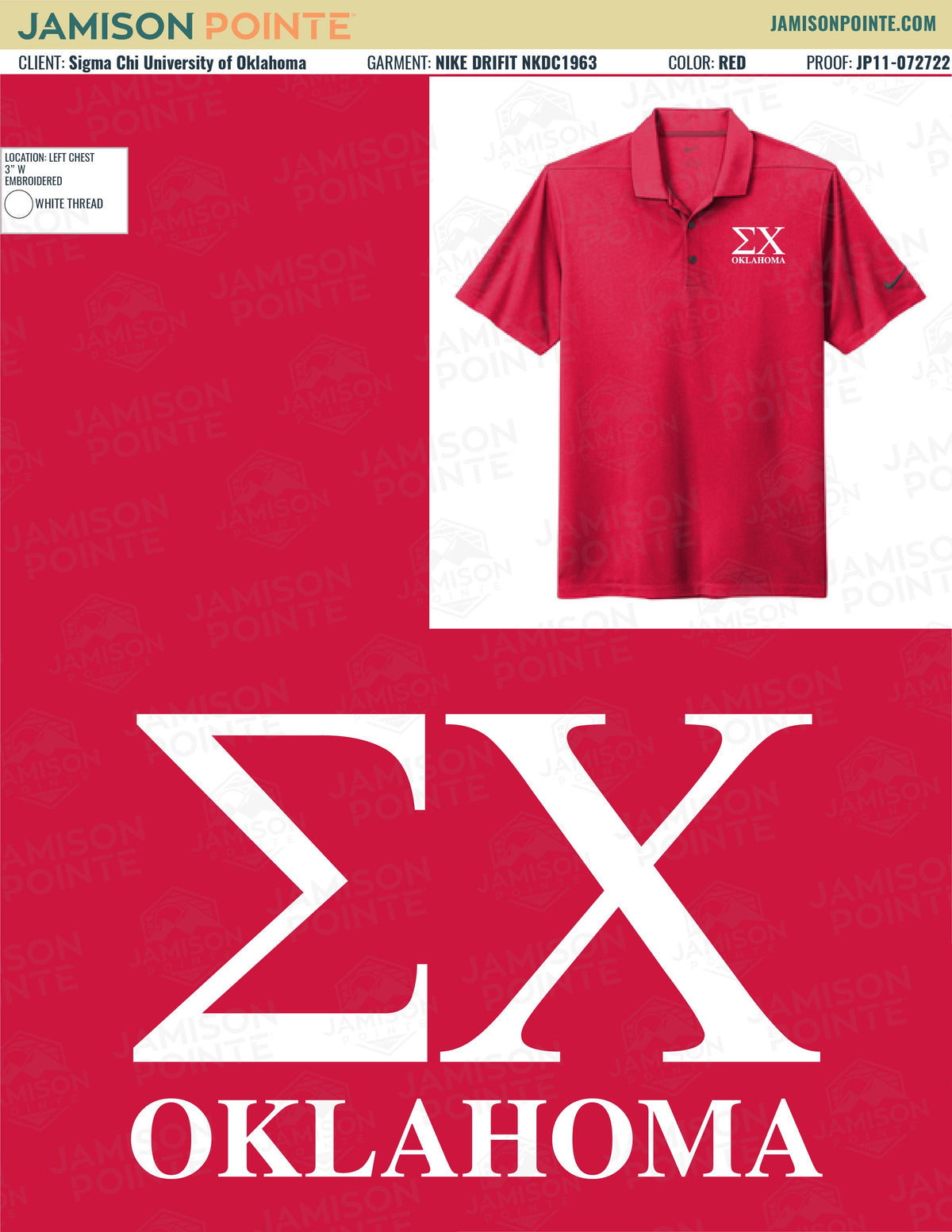 Sigma Chi University of Oklahoma Polos