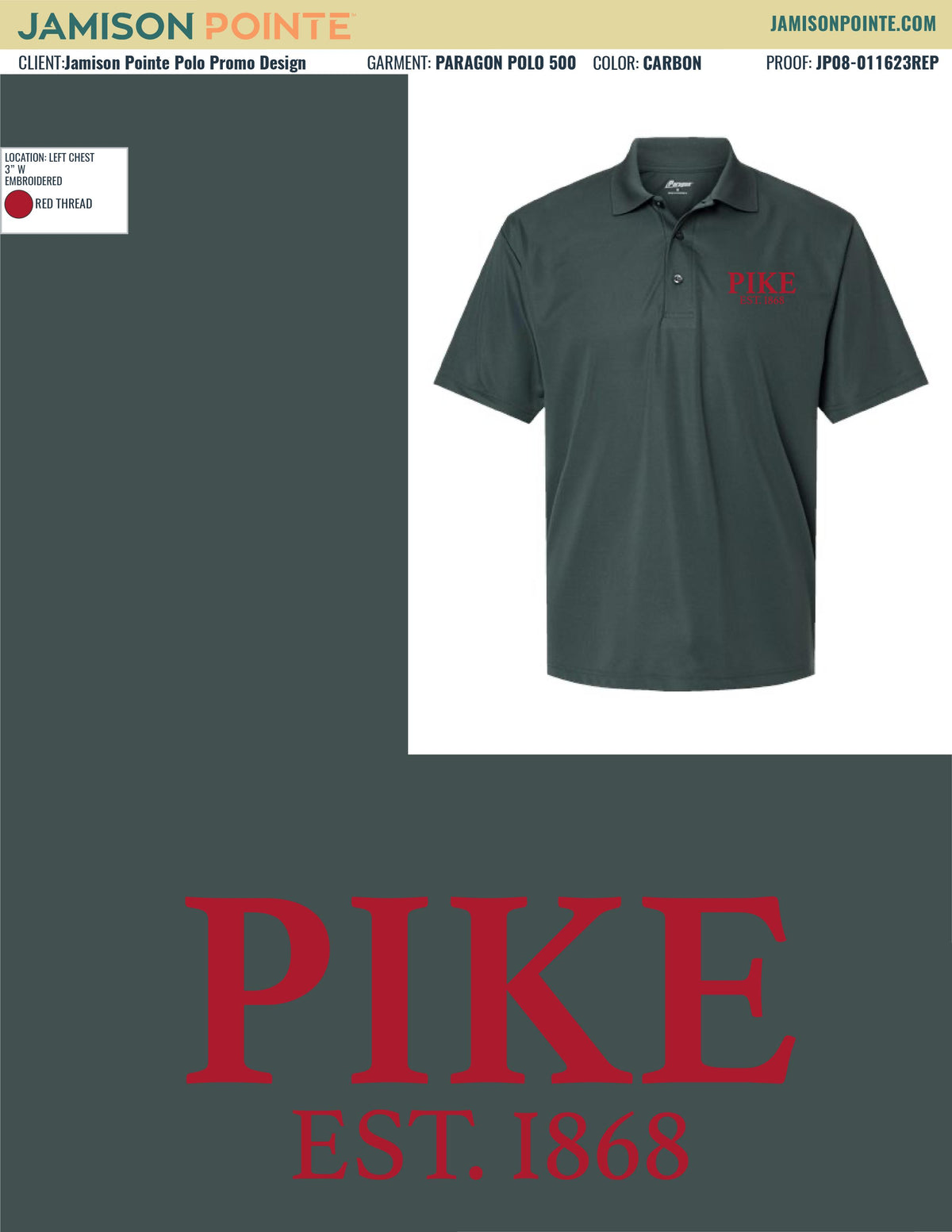 Pi Kappa Alpha Gray Gameday Polos