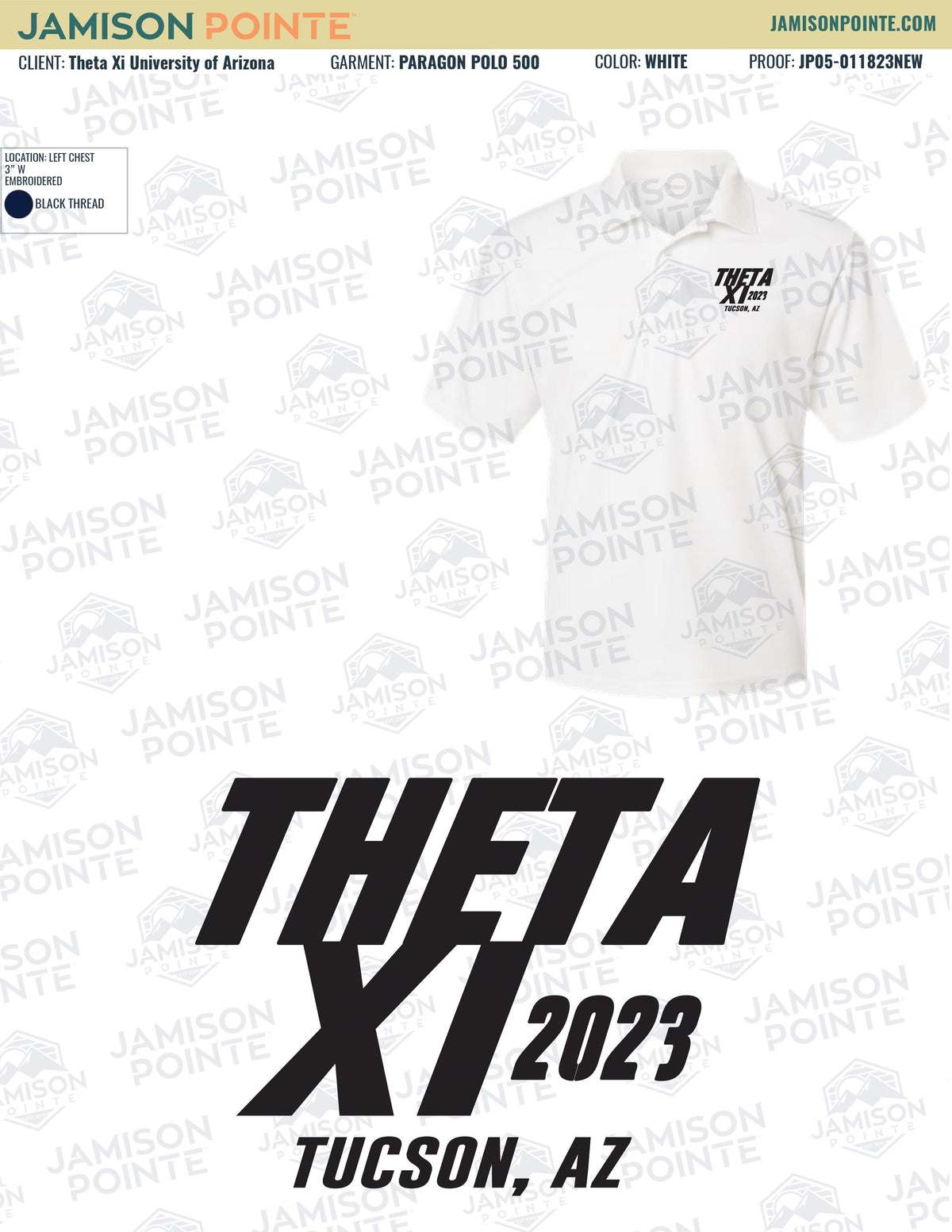 Theta Xi University of Arizona Polos