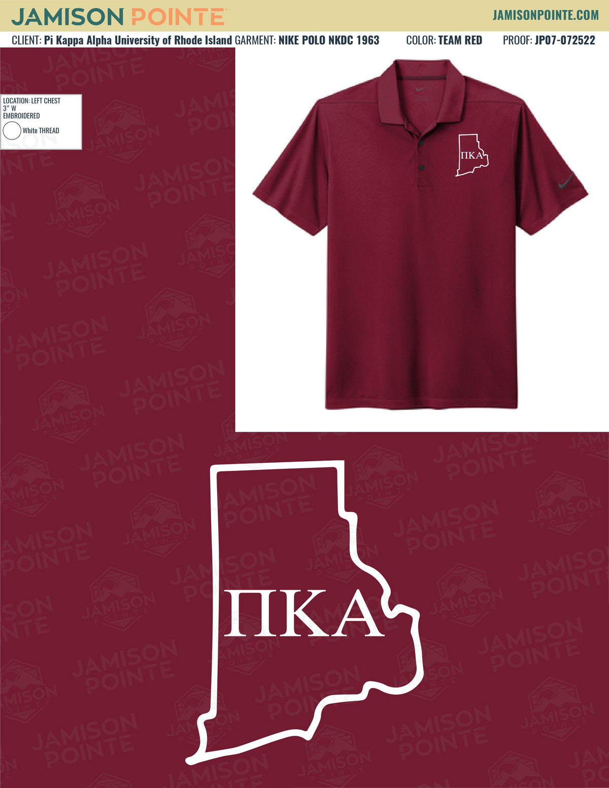 Pi Kappa Alpha University of Rhode Island Polo