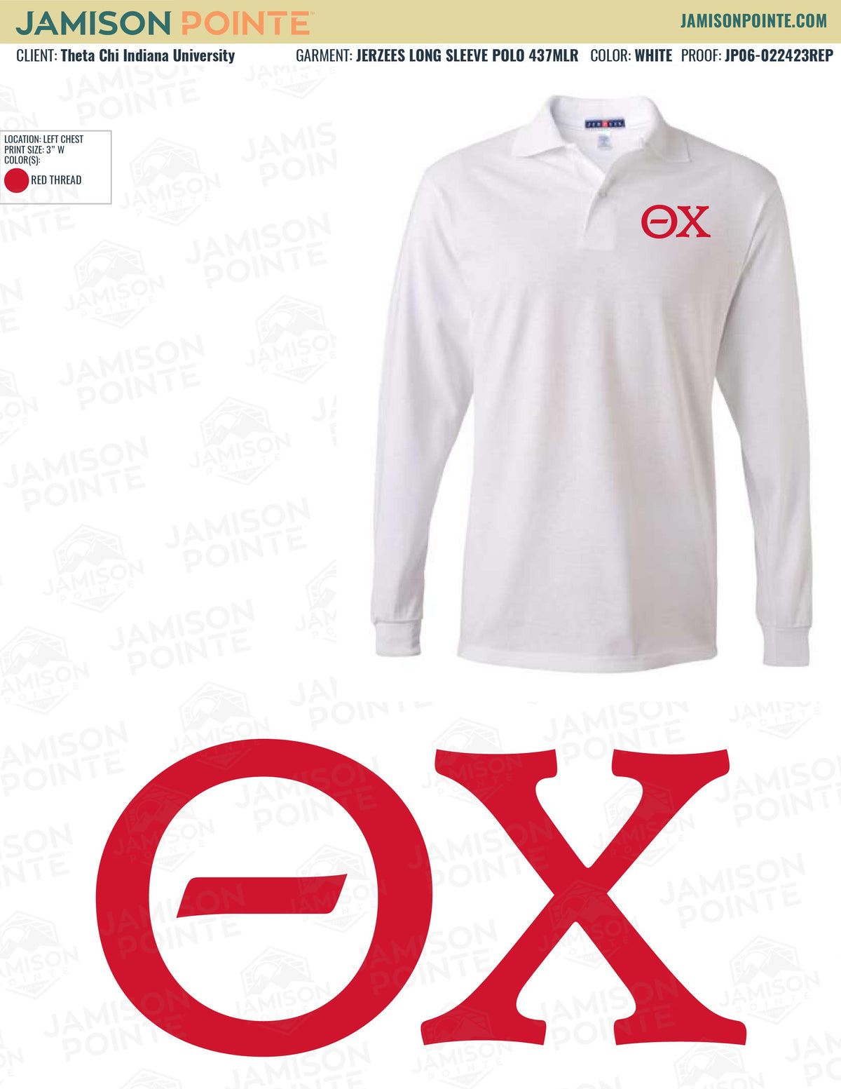 Theta Chi Indiana University Polos
