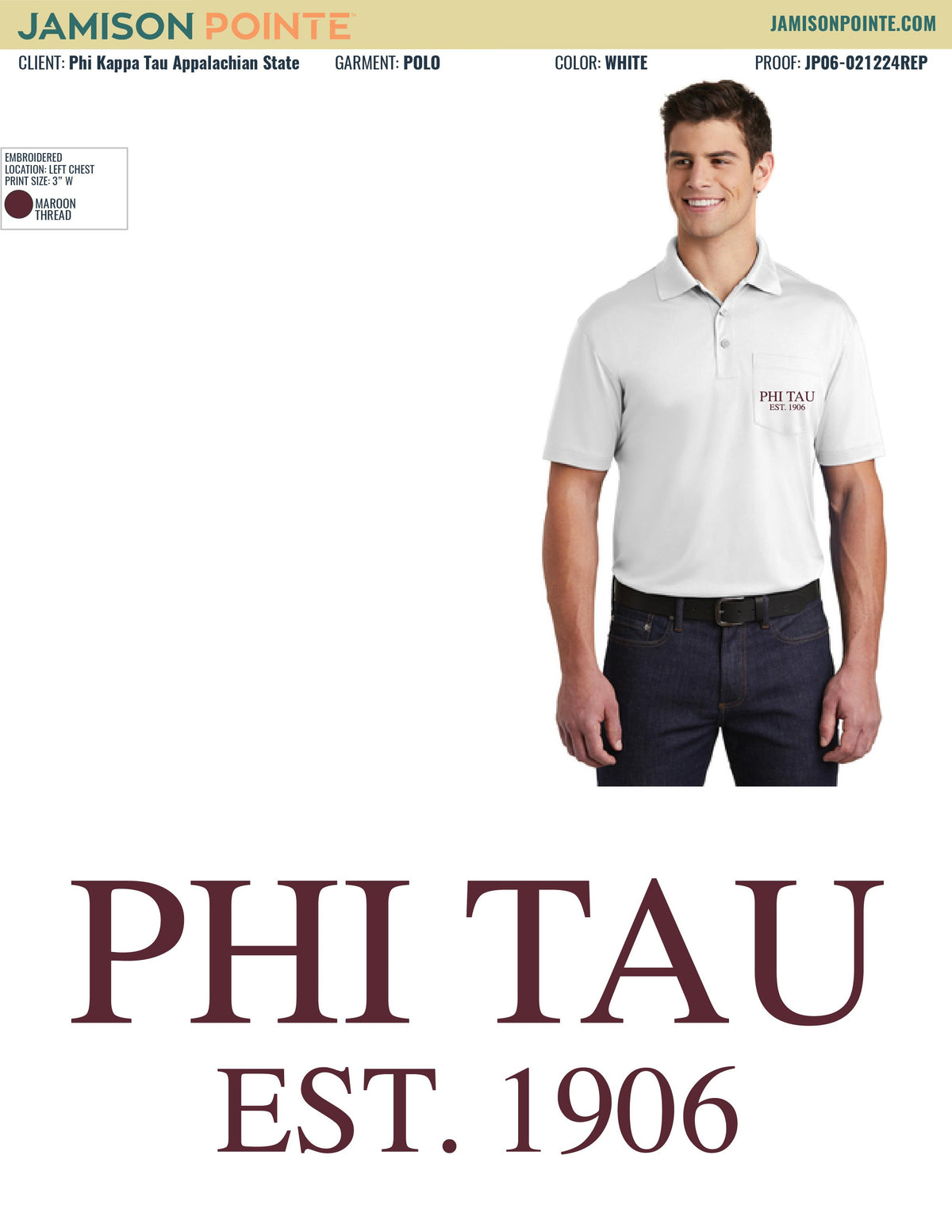 Phi Kappa Tau Appalachian State University Polo