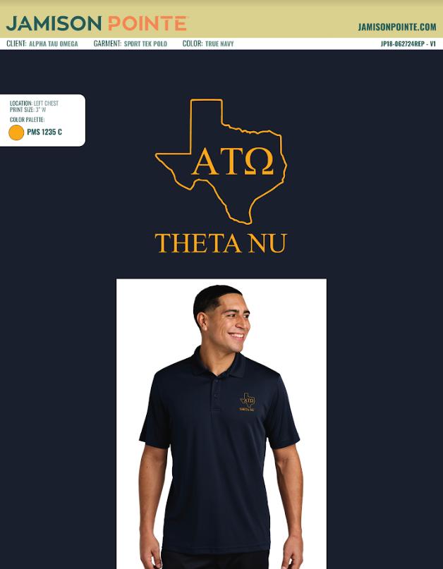 Alpha Tau Omega Baylor University Polos