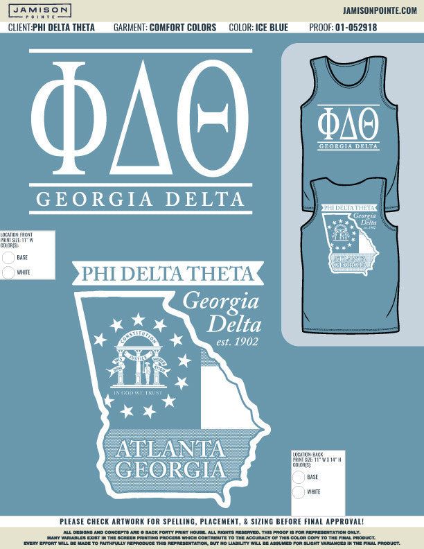 Phi Delta Theta Georgia Tech Classic Tank T-Shirt