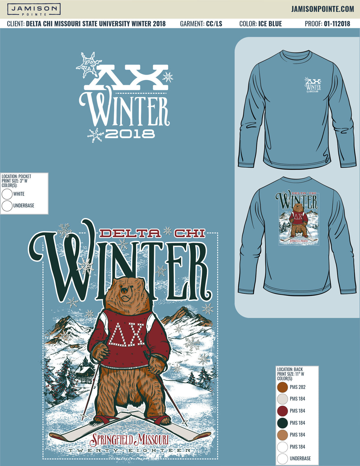 Delta Chi Missouri State University Winter T-Shirt
