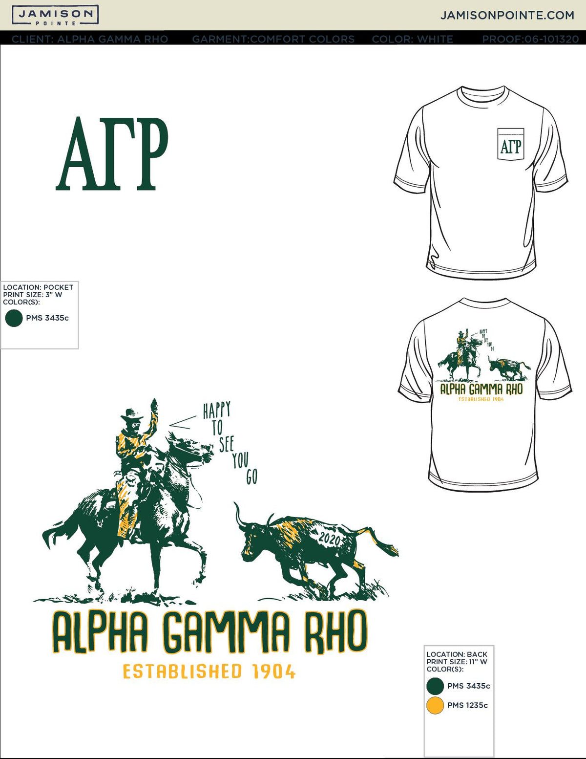 Alpha Gamma Rho University of Arizona Outdoors T-Shirt