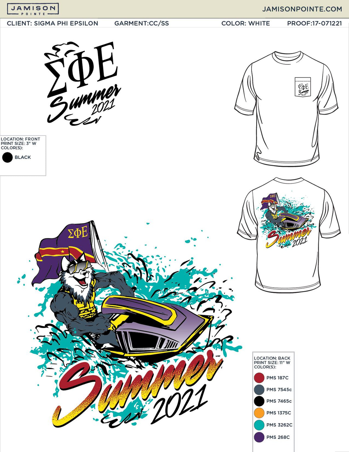 Sigma Phi Epsilon University of Connecticut Fall T-Shirt