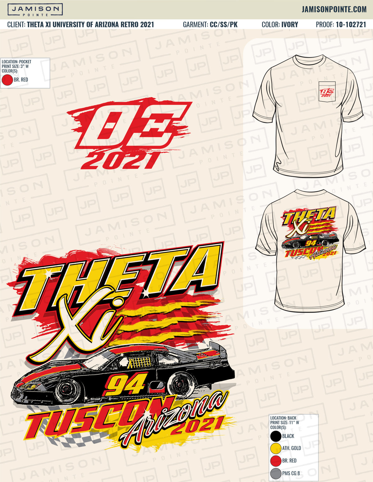 Theta Xi University of Arizona Retro T-Shirt