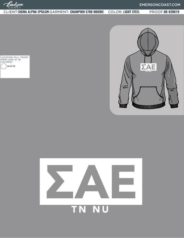Sigma Alpha Epsilon Vanderbilt University Hoodies