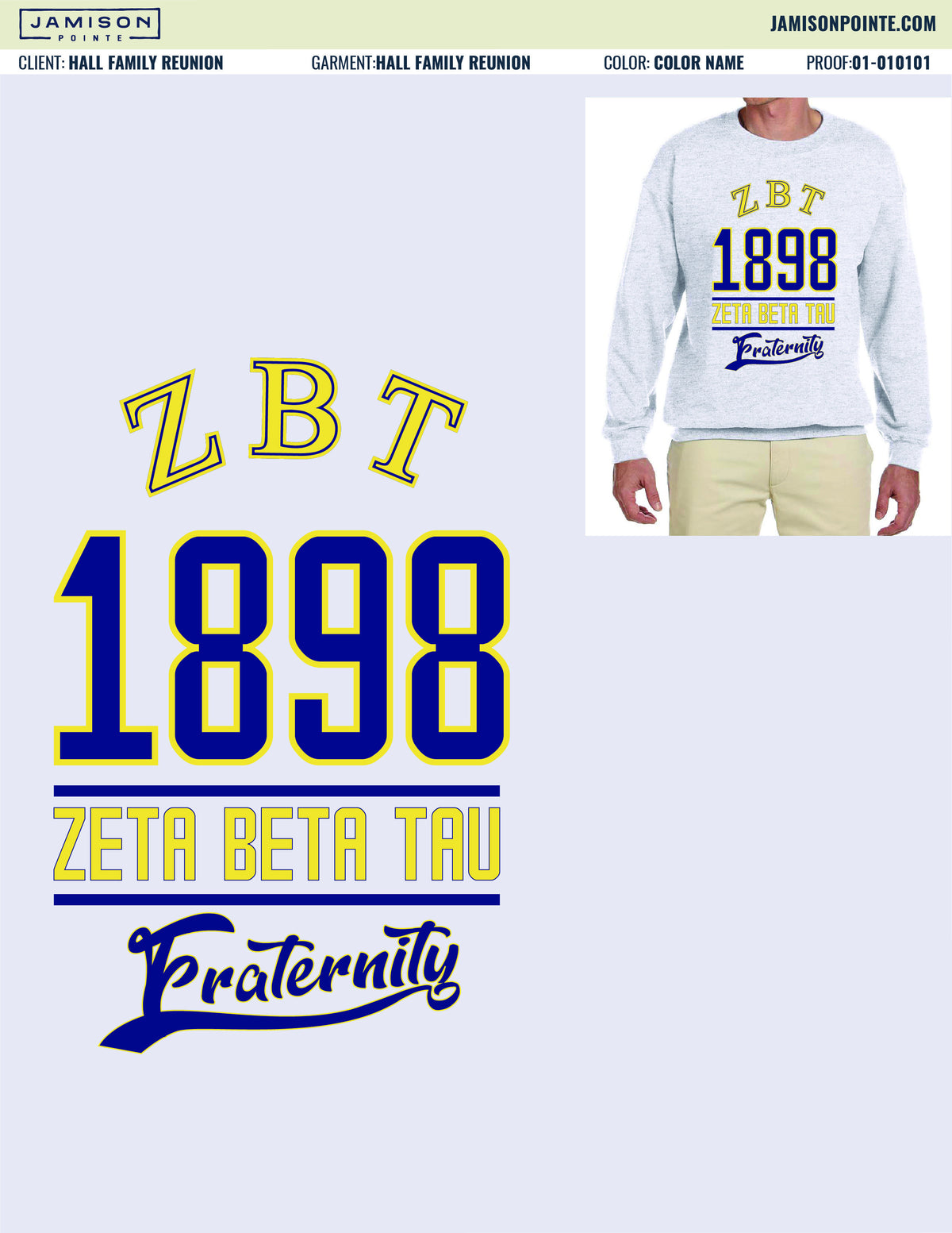 Zeta Beta Tau 80s Sweatshirt