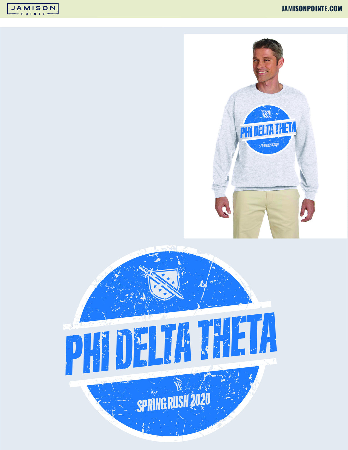 Phi Delta Theta Badge Sweatshirt