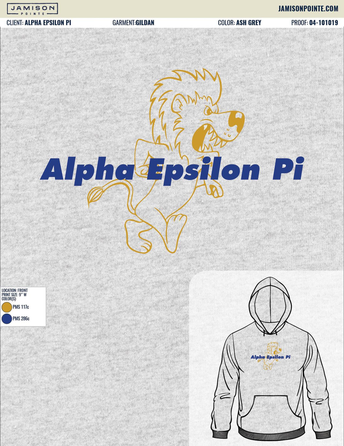 Alpha Epsilon Pi University of Kansas PR Hoodie