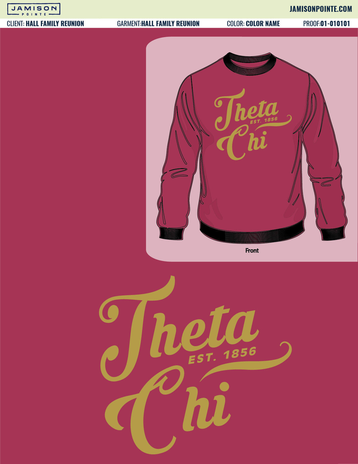 Theta Chi Crimson Sweatshirt