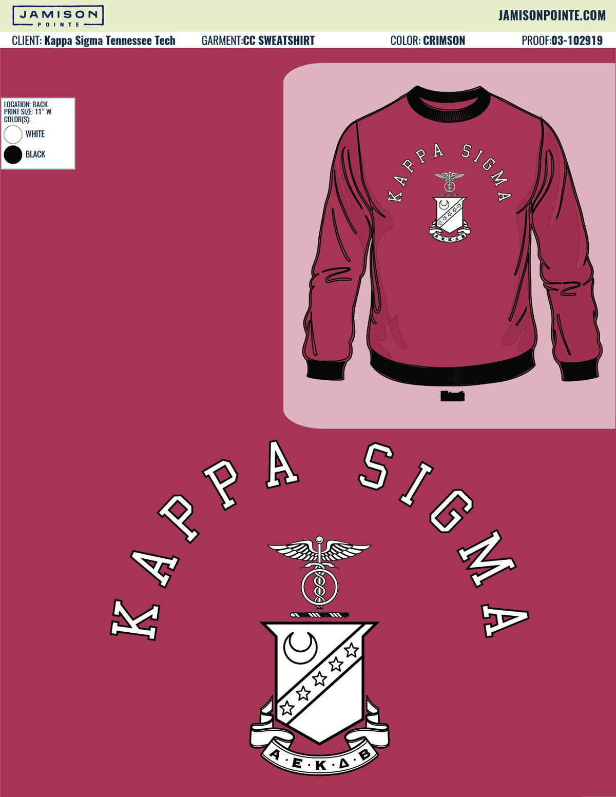 Kappa Sigma Tennessee Tech University Classic Sweatshirt