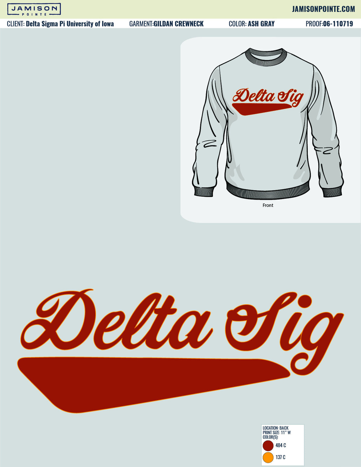 Delta Sigma Pi University of Iowa Crewneck Sweatshirt