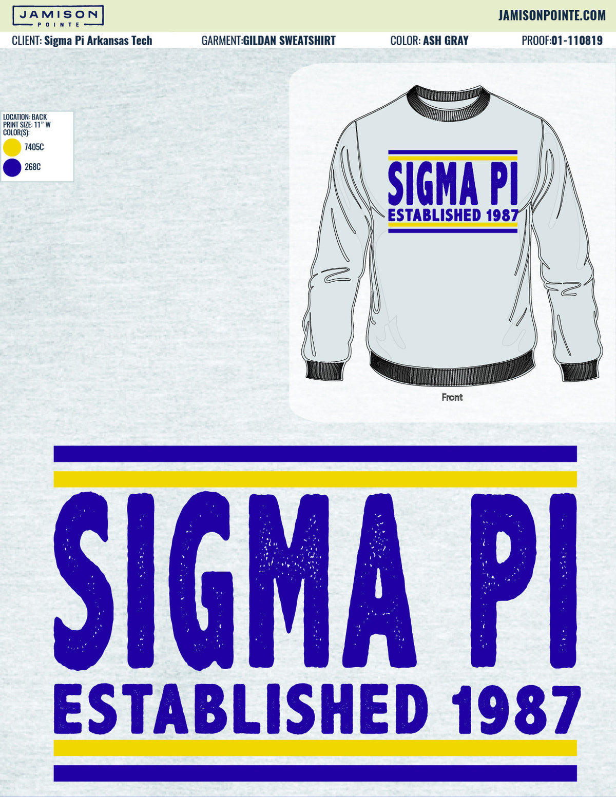 Sigma Pi Arkansas Tech University Sweatshirt