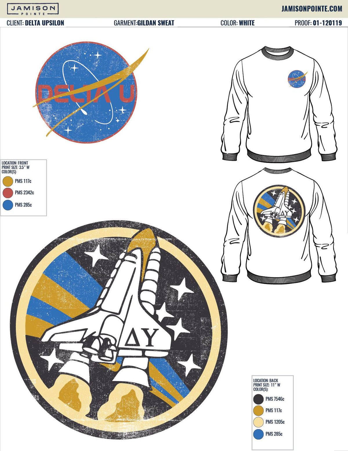 Delta Upsilon University of Illinois Urbana Champaign Galaxy Sweatshirts