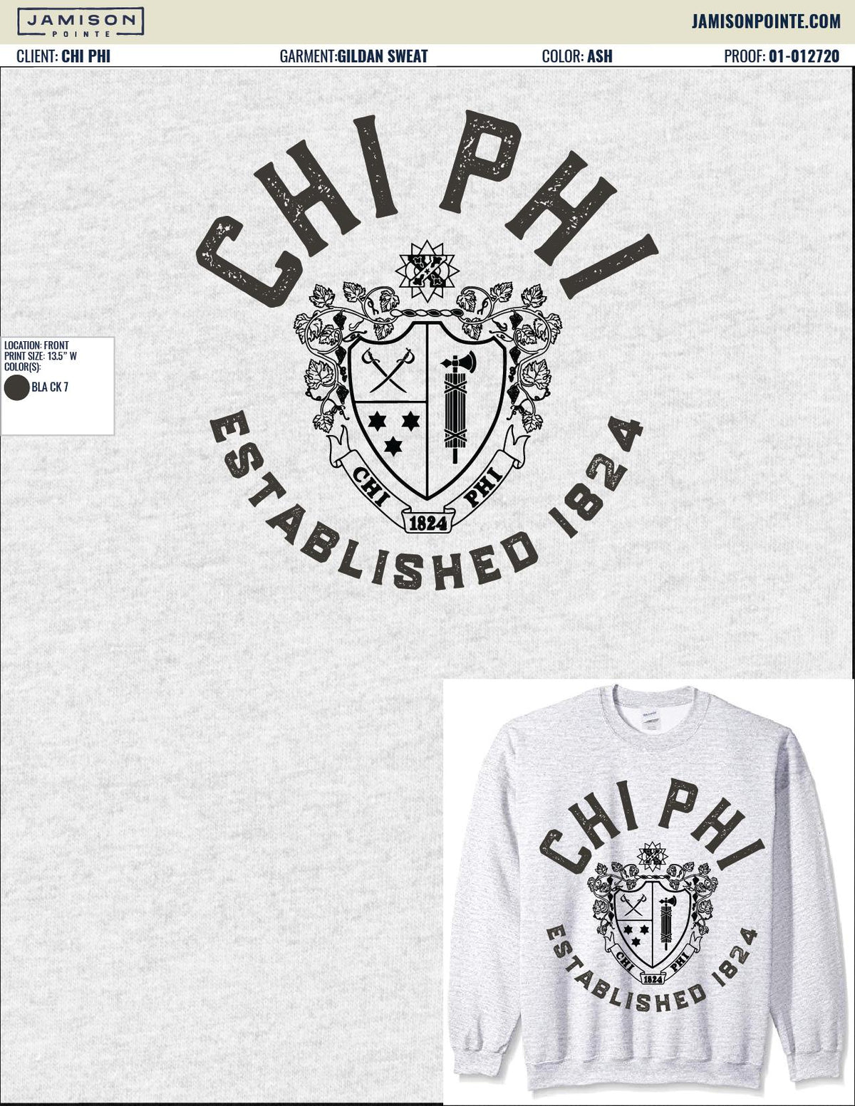 Chi Phi Clemson University Vintage Sweatshirts