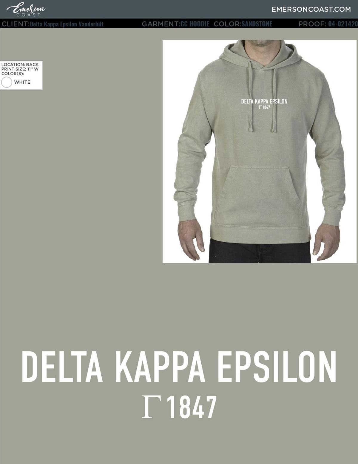 Delta Kappa Epsilon Vanderbilt University Hoodies