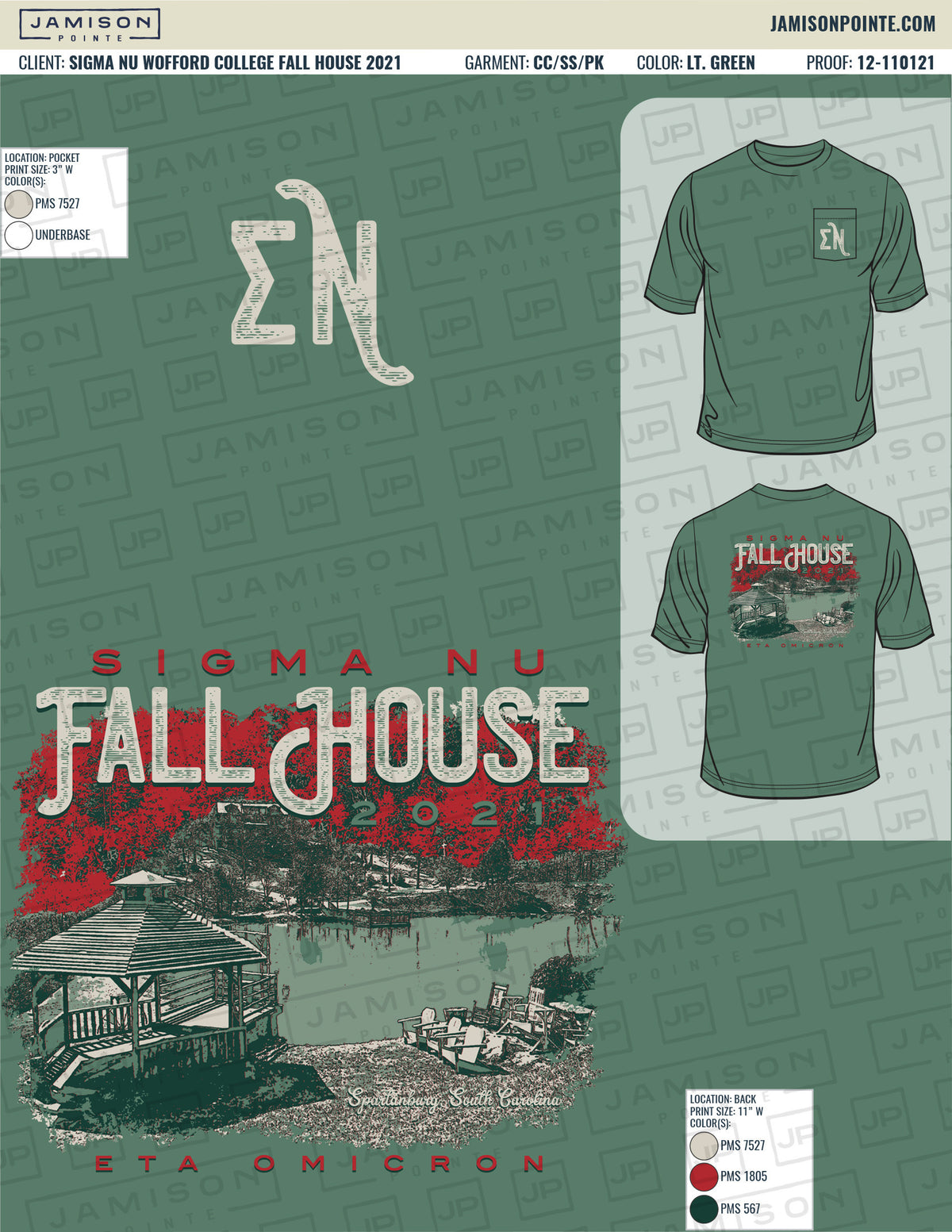Sigma Nu Wofford College Fall House T-Shirt
