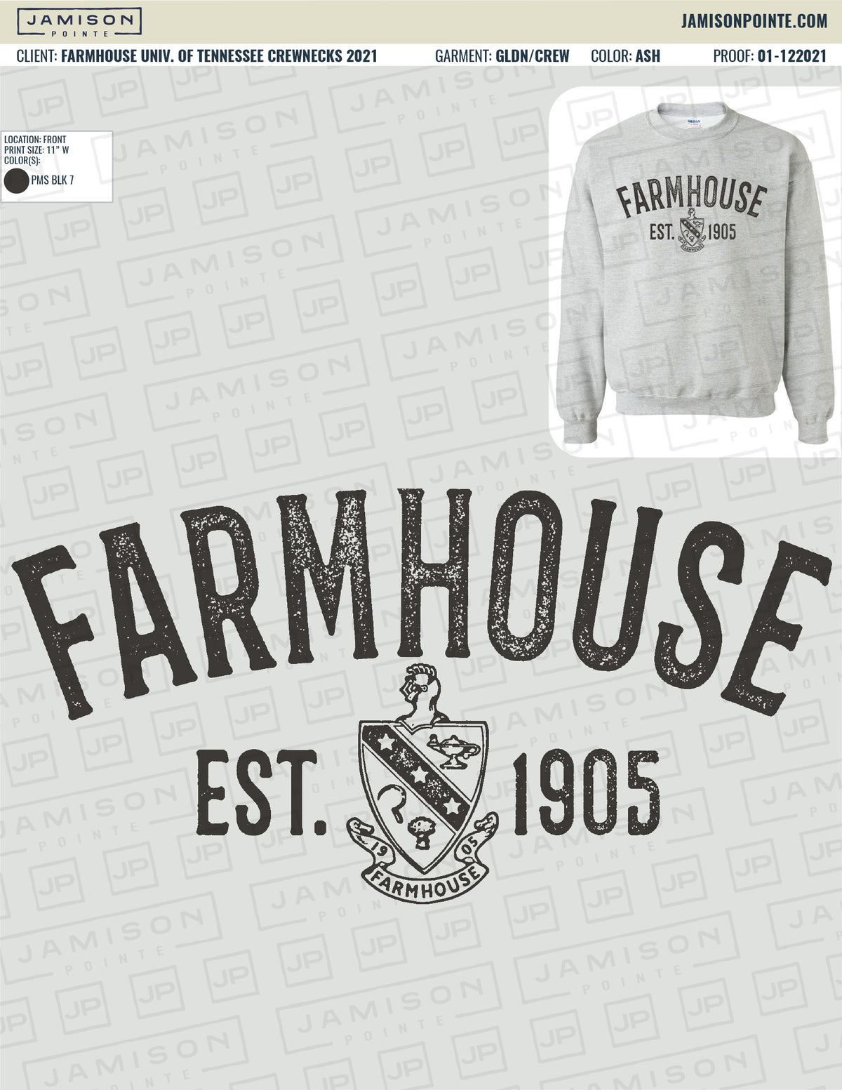 Farmhouse University of Tennessee Crewnecks T-Shirt